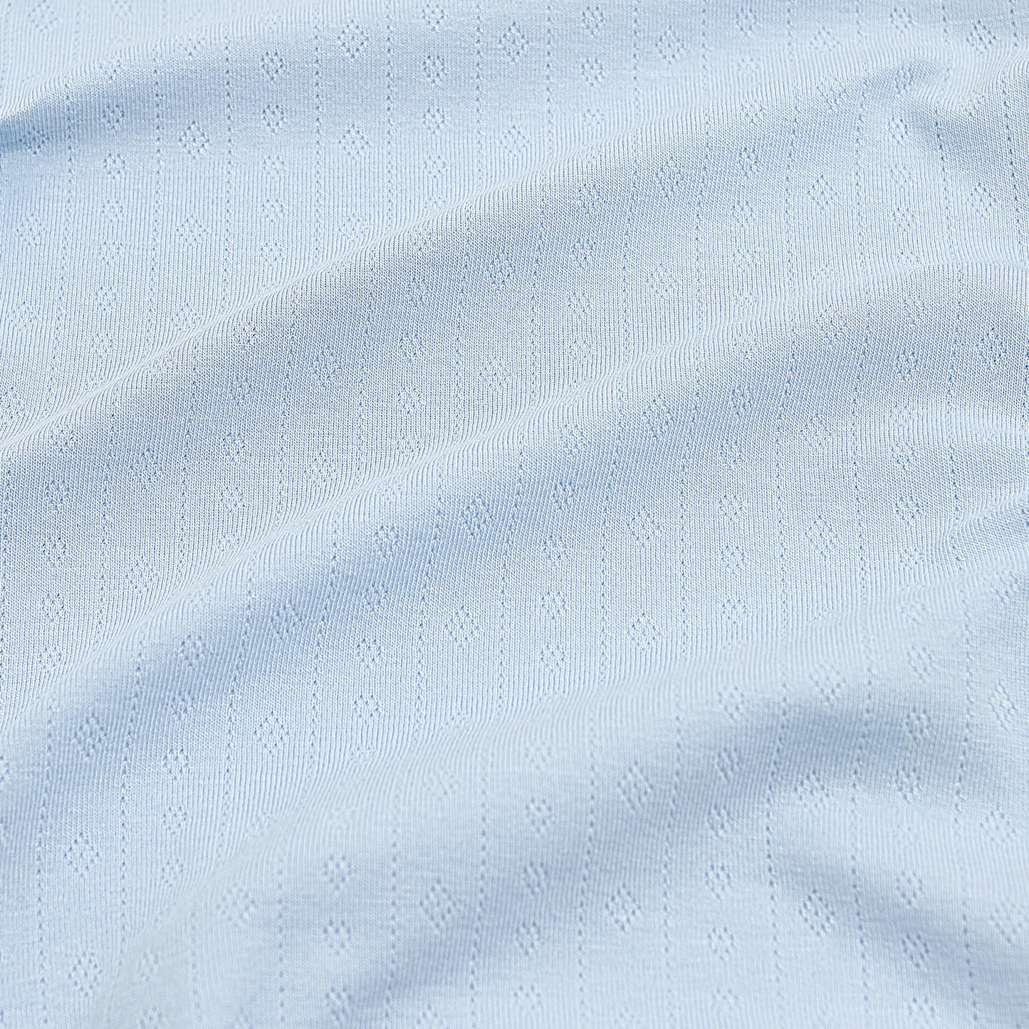Pointelle Short Sleeve Set in Breeze